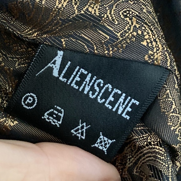 Vintage Liquid Leather Jacket Rock Industrial Goth Witchy 90’s Women’s Small - Picture 11 of 14